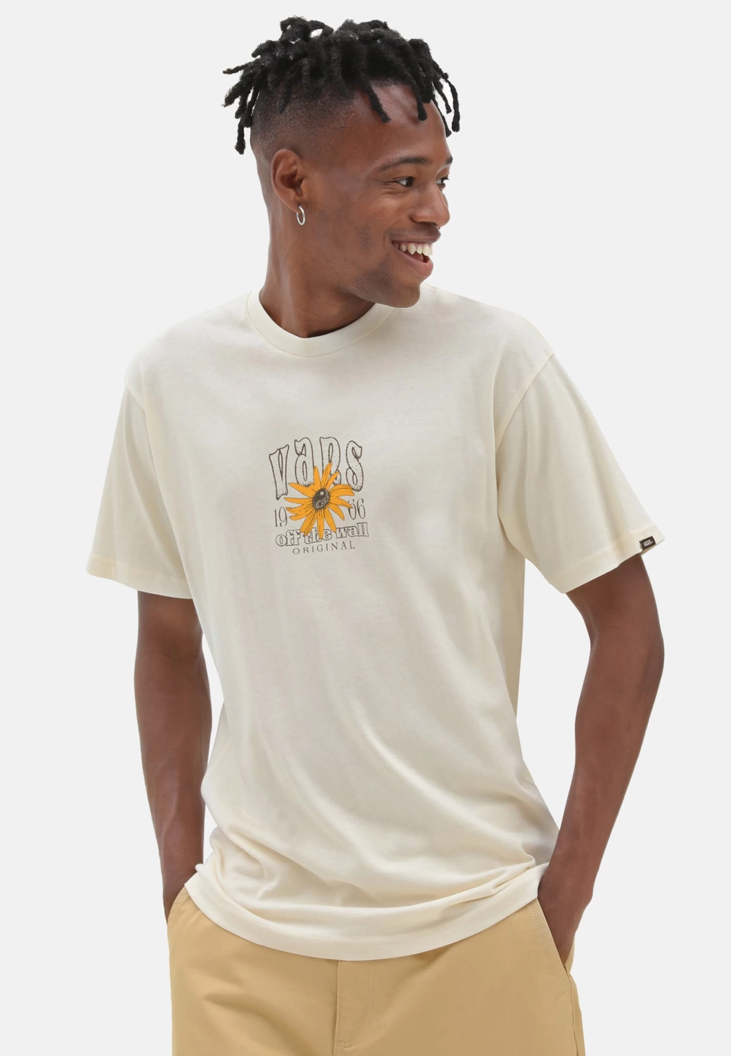 Vans Washed Floral Logo Vintage Ss- T-Shirt Print - White 1 Vans Washed Floral Logo Vintage Ss- T-Shirt Print - White