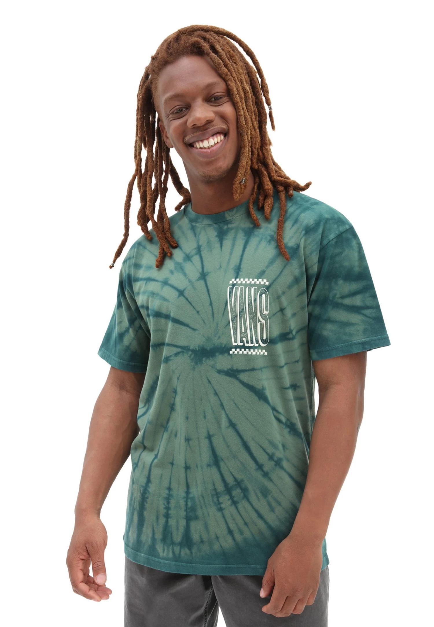 Vans Tall Type Tie Dye Ss - T-Shirt Print - Medium Green 2 Vans Tall Type Tie Dye Ss - T-Shirt Print - Medium Green - Afbeelding 2