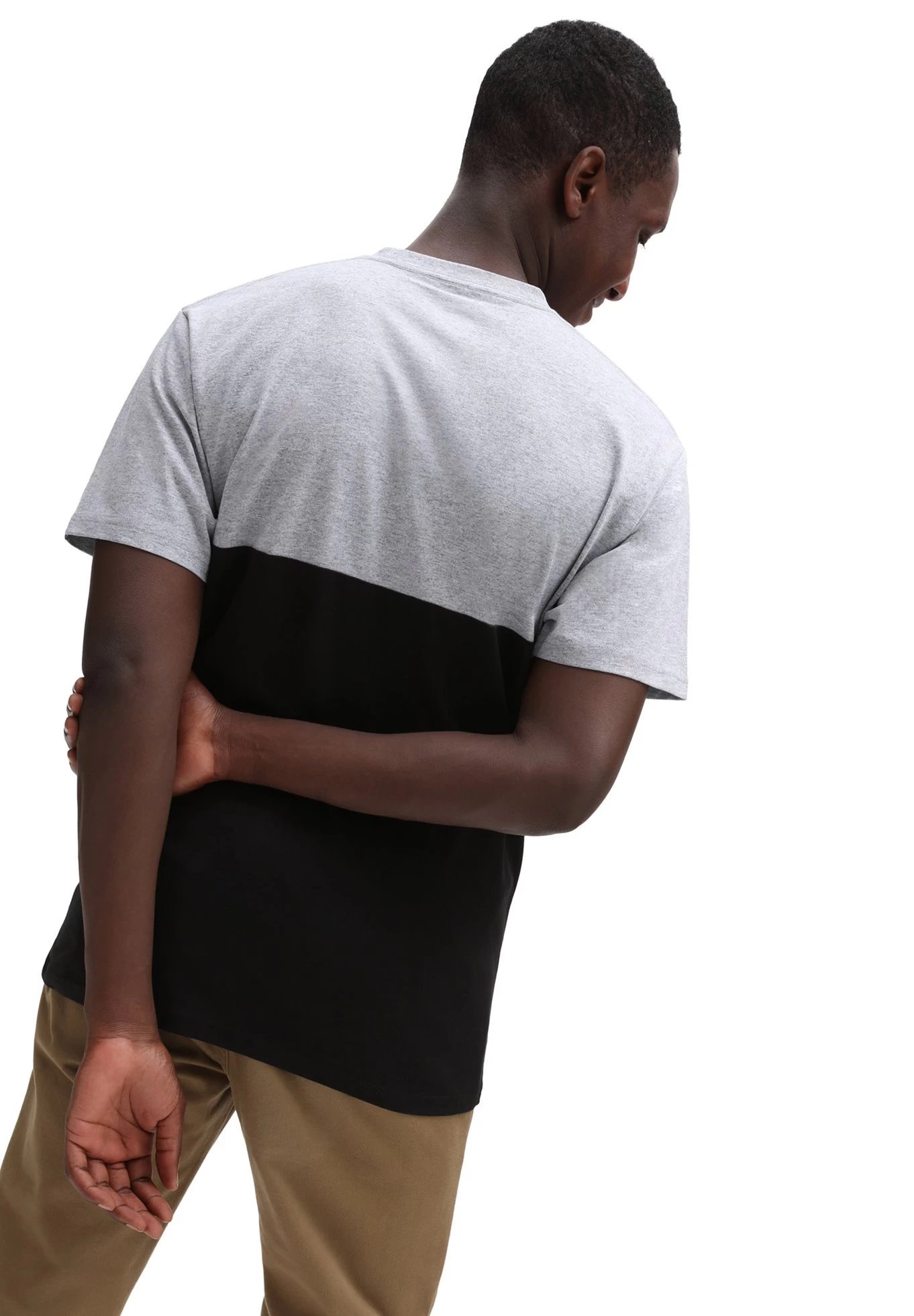 Vans Colorblock Tee - T-Shirt Print - Athletic Heather/Black 2 Vans Colorblock Tee - T-Shirt Print - Athletic Heather/Black - Afbeelding 2