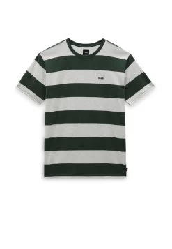 Vans Comfycush Stripe Ss - T-Shirt Print - Mountain Vw Oatmealhthr