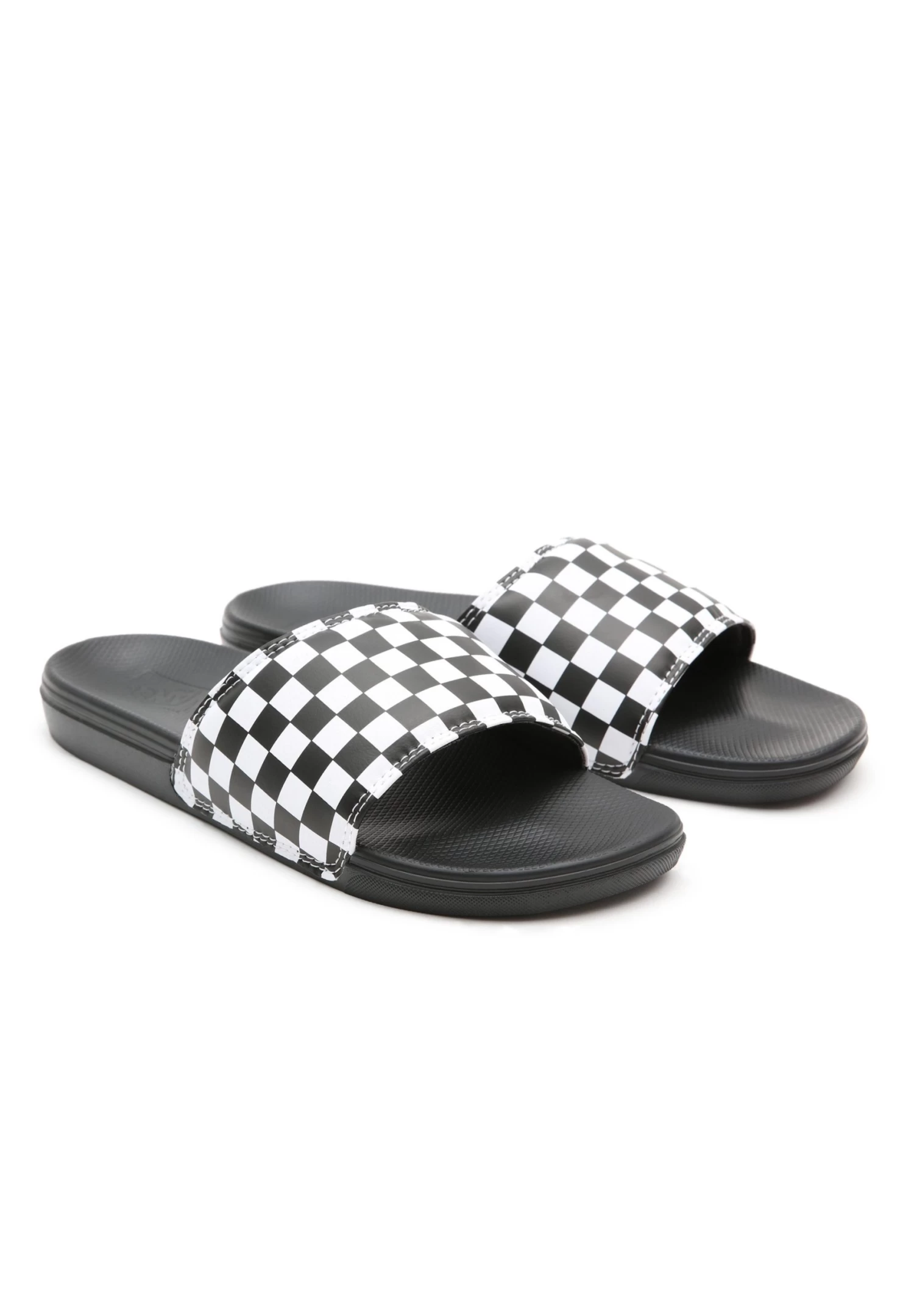 Vans La Costa Slide-On Unisex - Badslippers - (Checkerboard) True White/Black 3 Vans La Costa Slide-On Unisex - Badslippers - (Checkerboard) True White/Black - Afbeelding 3