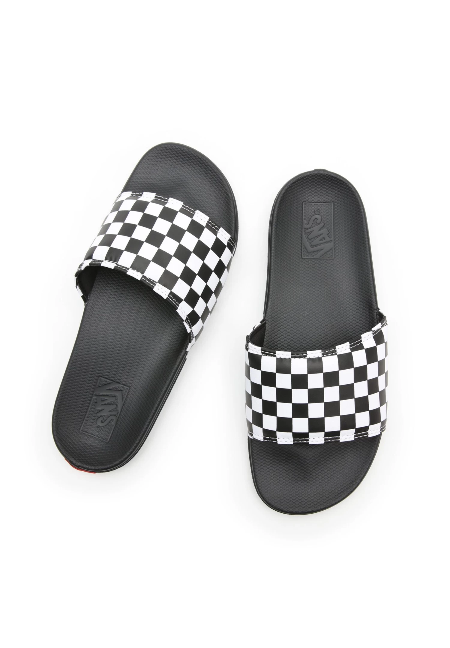 Vans La Costa Slide-On Unisex - Badslippers - (Checkerboard) True White/Black 4 Vans La Costa Slide-On Unisex - Badslippers - (Checkerboard) True White/Black - Afbeelding 4
