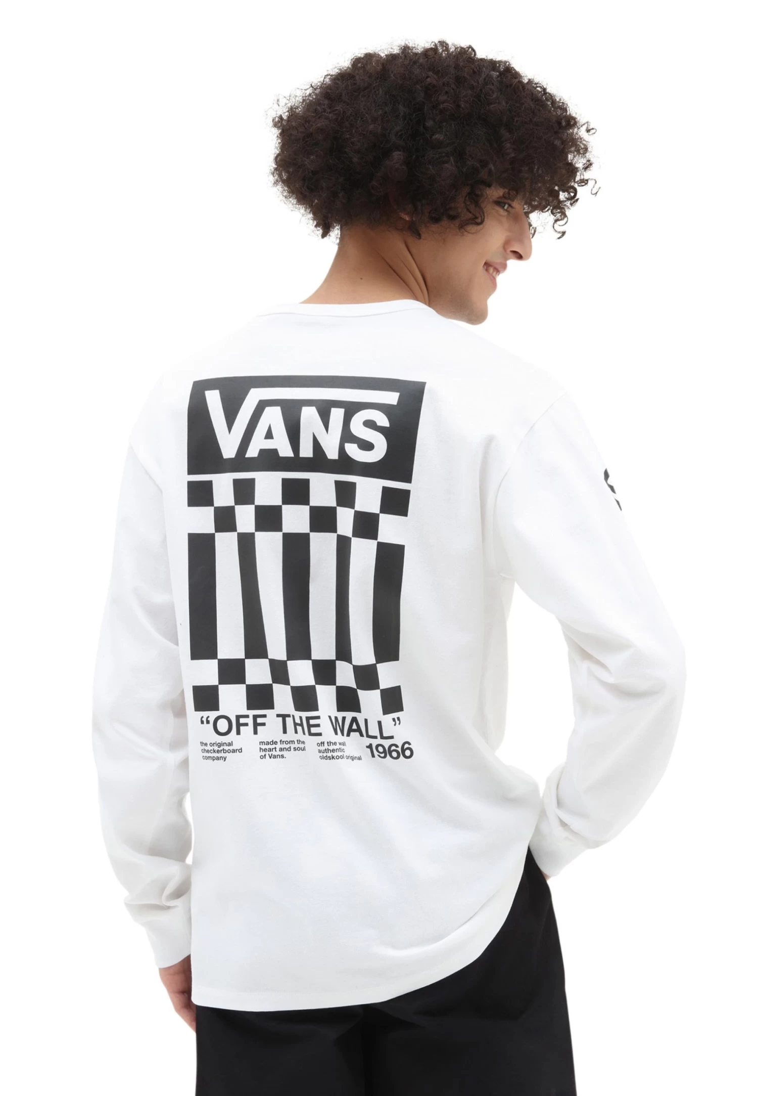 Vans Off The Wall Check Graphic- Longsleeve - White 1 Vans Off The Wall Check Graphic- Longsleeve - White