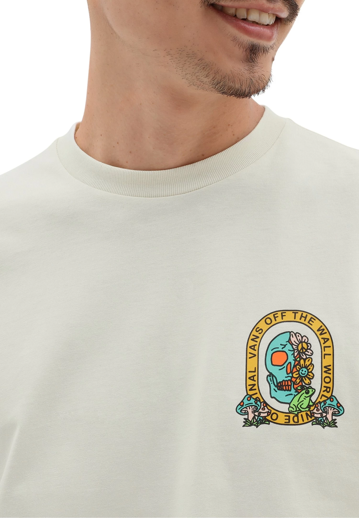 Vans Trippy Skull Ls - Longsleeve - White 2 Vans Trippy Skull Ls - Longsleeve - White - Afbeelding 2