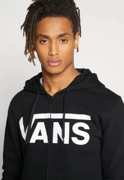 Vans Classic- Sweater Met Rits - Black/White -Mode Verkoop 4b715b01a1664af5916172502090a445
