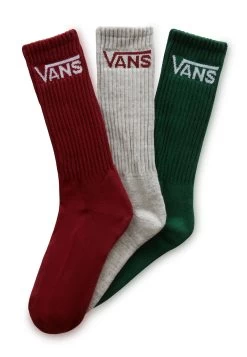 Vans Classic Crew 3 Pack - Sokken - Dark Green