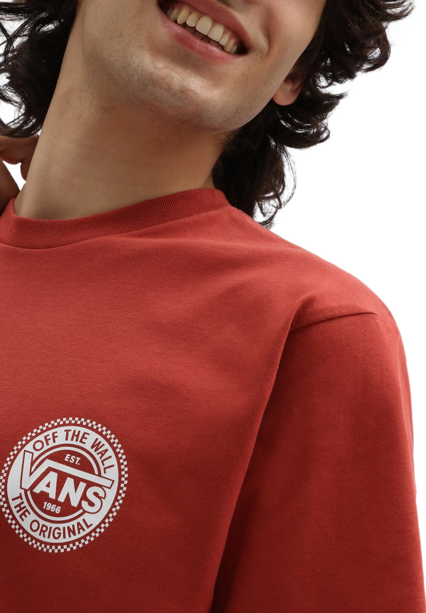 Vans Original Checkerboard Co Ss - T-Shirt Print - Chili Oil 2 Vans Original Checkerboard Co Ss - T-Shirt Print - Chili Oil - Afbeelding 2