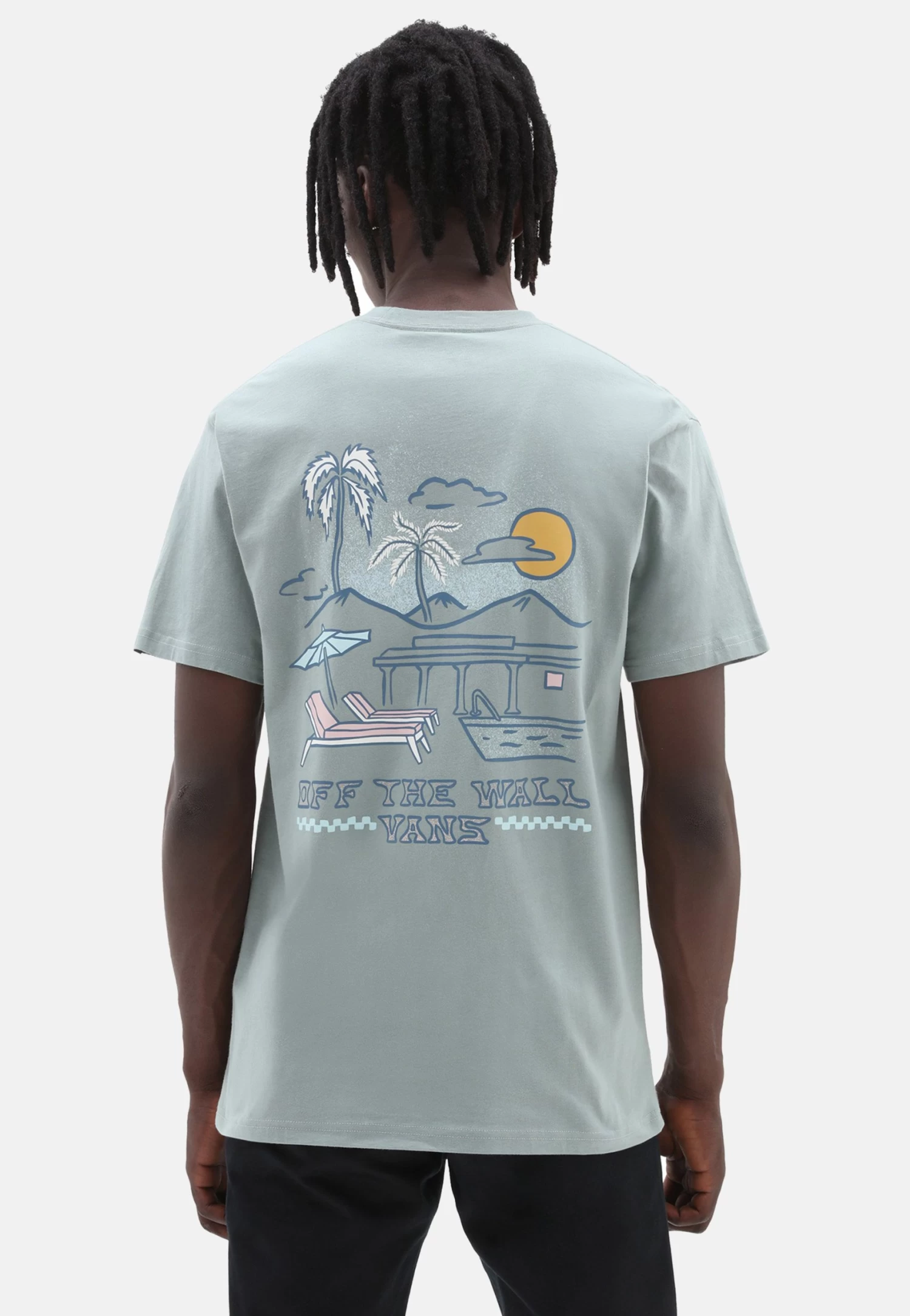 Vans Pool Side Resort Ss- T-Shirt Print - Medium Green 1 Vans Pool Side Resort Ss- T-Shirt Print - Medium Green