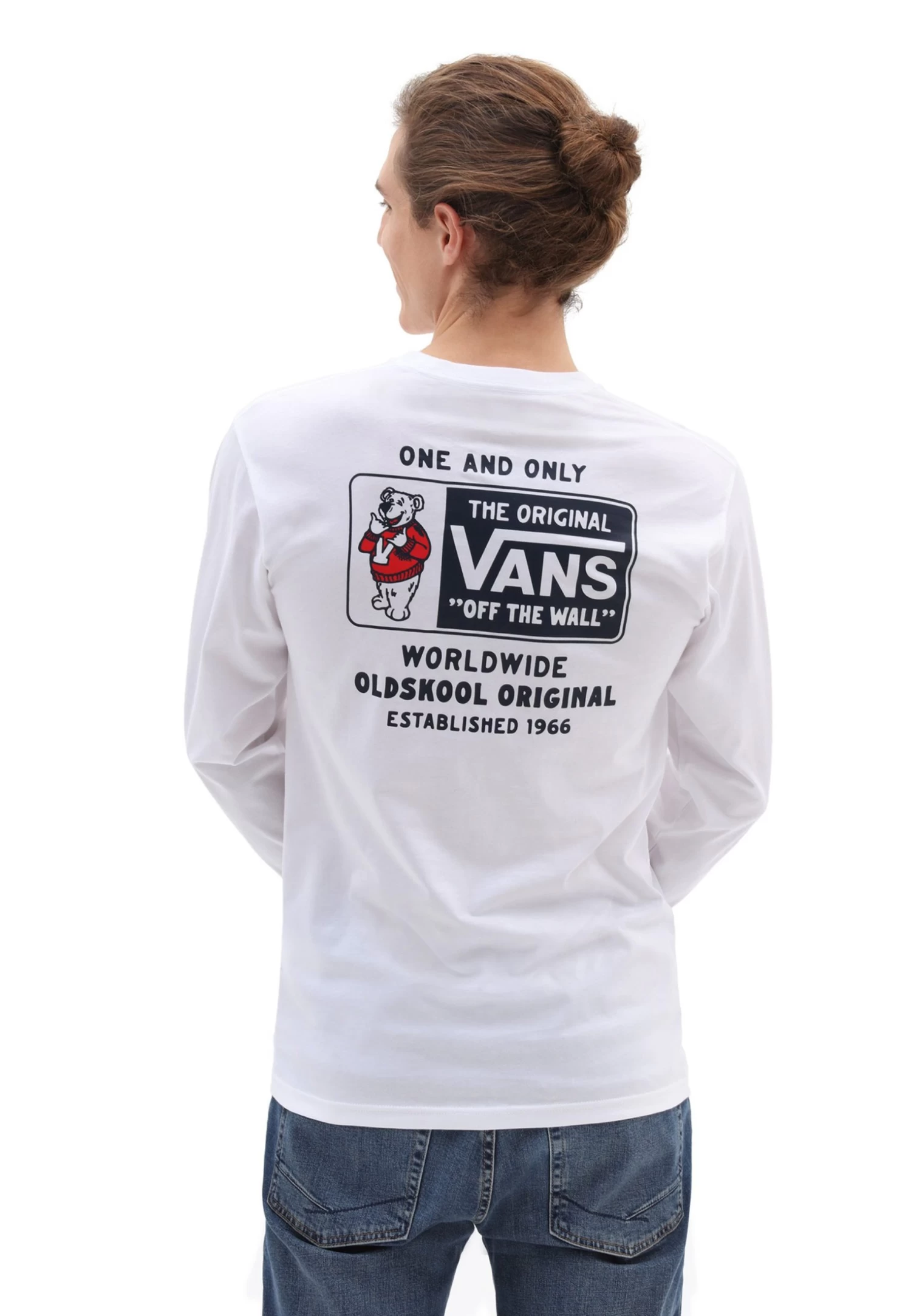Vans Van Doren Bear- Longsleeve - White 1 Vans Van Doren Bear- Longsleeve - White