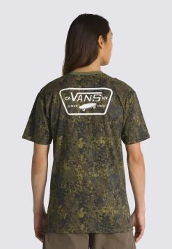 Vans Full Patch Back Ss - T-Shirt Print - Olive Branch White