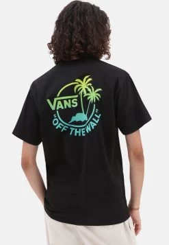 Vans Classic Mini Dual Palm Ii Ss - T-Shirt Print - Black