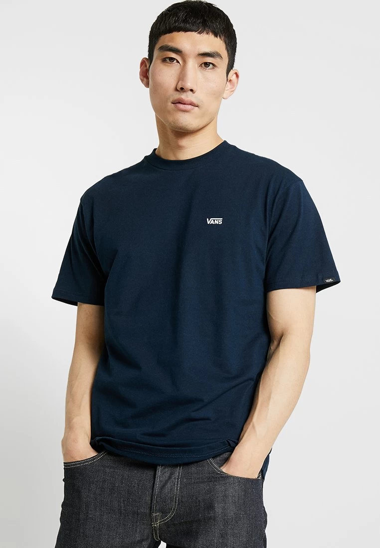 Vans Left Chest Logo - T-Shirt Basic - Navy/White 1 Vans Left Chest Logo - T-Shirt Basic - Navy/White