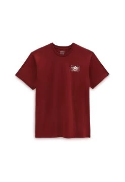 Vans Boxed Logo Foral Ss Tee - T-Shirt Print - Medium Red -Mode Verkoop bed1c188202b4ecd8bd71c94eda95713