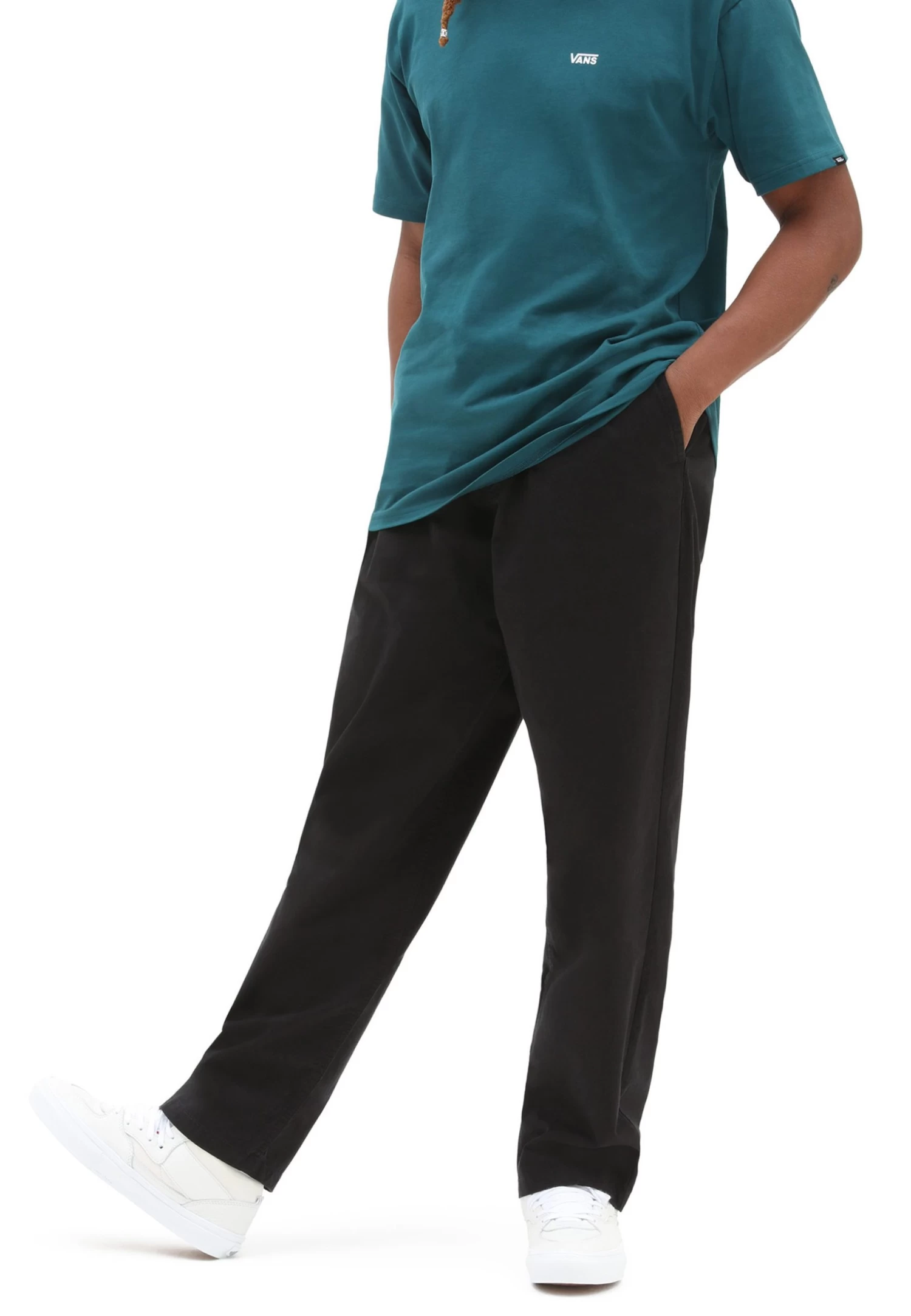 Vans Range Baggy Tapered Elastic Waist Pant - Broek - Black 1 Vans Range Baggy Tapered Elastic Waist Pant - Broek - Black