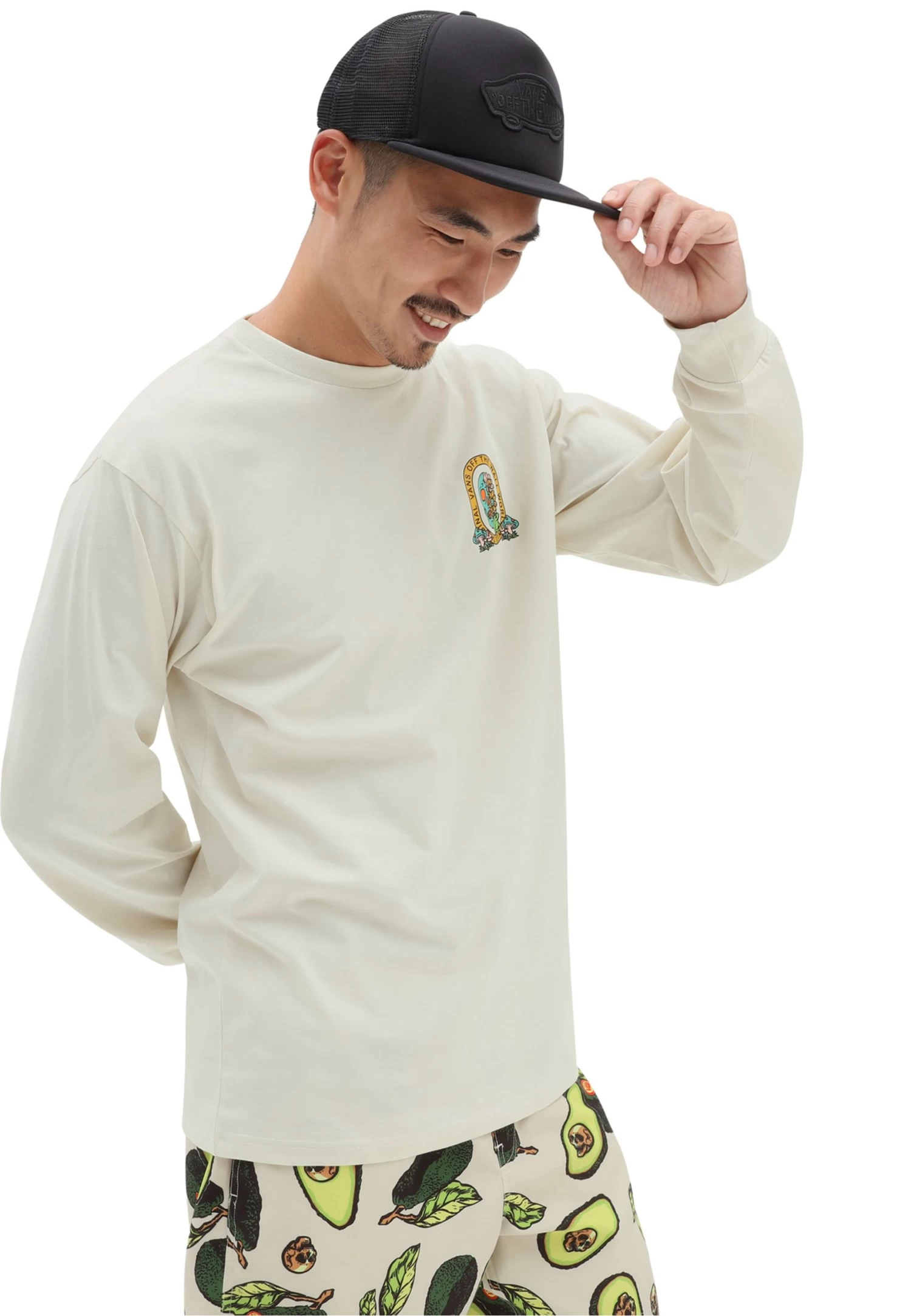 Vans Trippy Skull Ls - Longsleeve - White 3 Vans Trippy Skull Ls - Longsleeve - White - Afbeelding 3