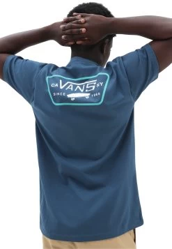 Vans Full Patch Back Ss - T-Shirt Print - Medium Blue
