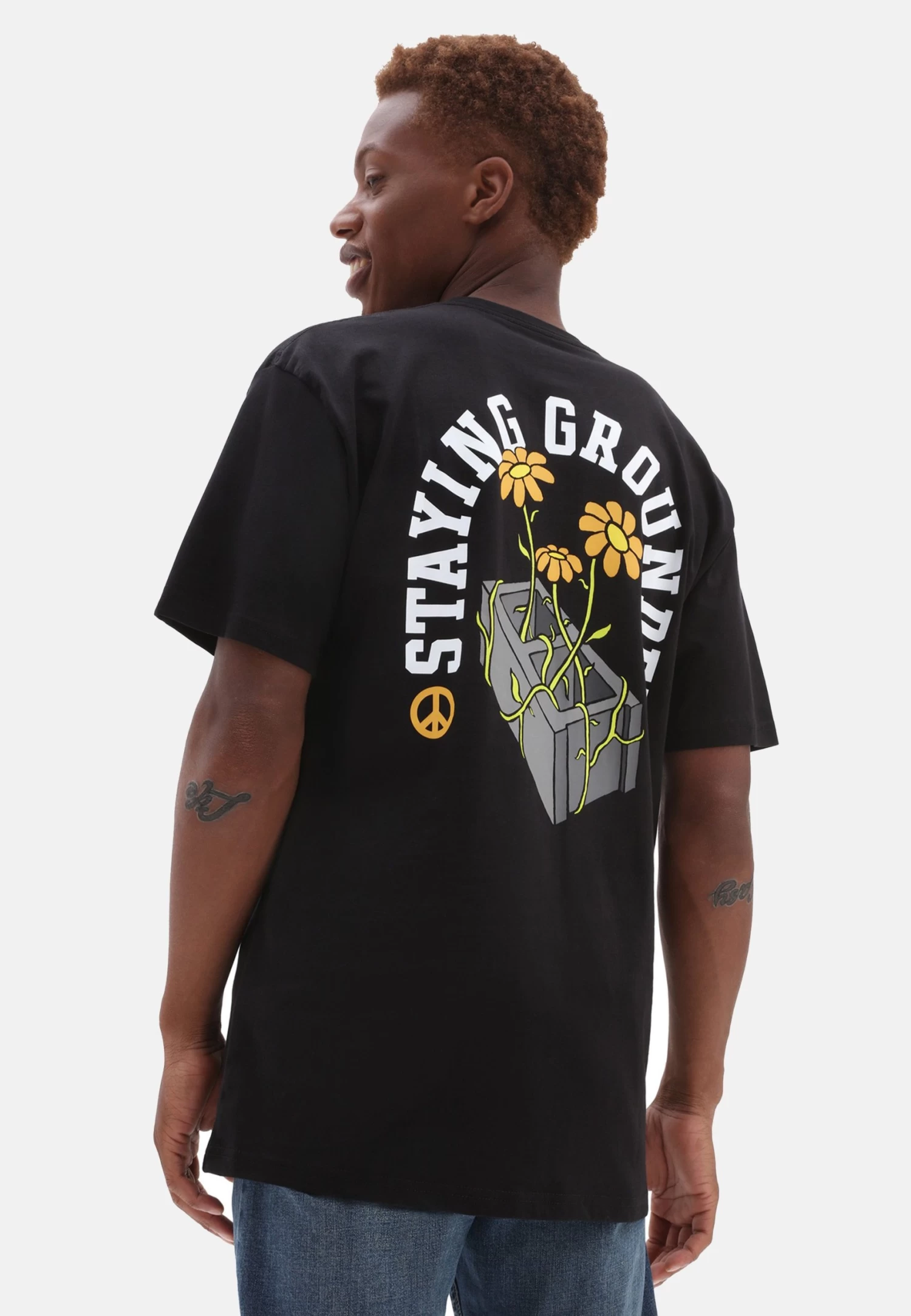 Vans Staying Grounded Ss Tee - T-Shirt Print - Black 1 Vans Staying Grounded Ss Tee - T-Shirt Print - Black