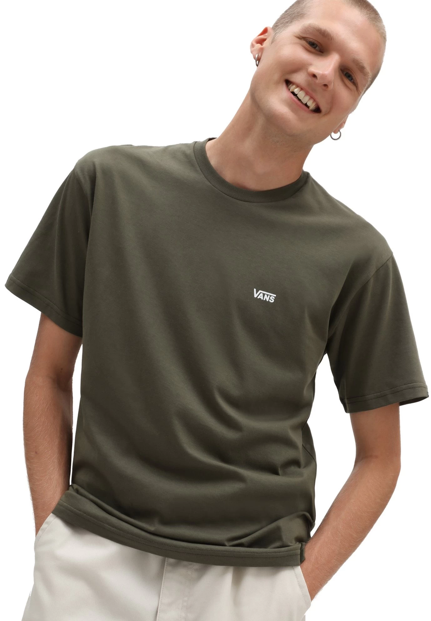 Vans Left Chest Logo - T-Shirt Basic - Dark Green 1 Vans Left Chest Logo - T-Shirt Basic - Dark Green
