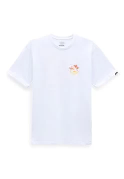 Vans Classic Mini Dual Palm Ii Ss - T-Shirt Print - White Harvest Pumpkin