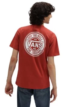 Vans Original Checkerboard Co Ss - T-Shirt Print - Chili Oil
