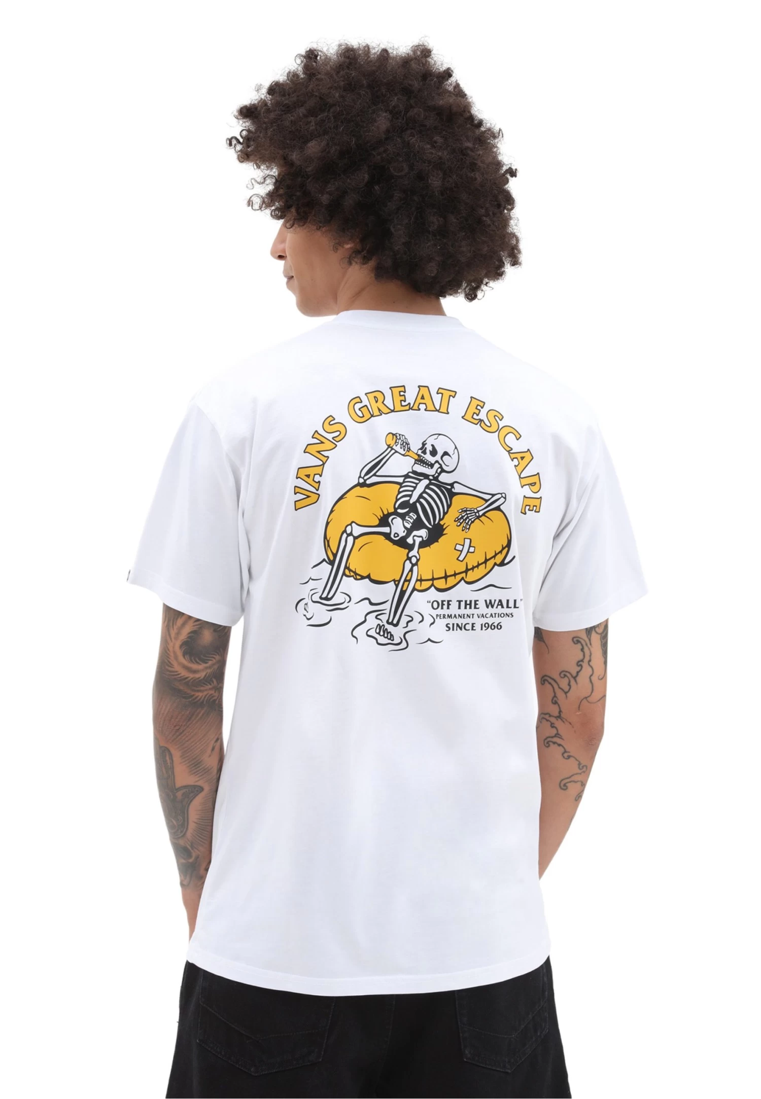 Vans Permanent Vacation Ss - T-Shirt Print - White 1 Vans Permanent Vacation Ss - T-Shirt Print - White